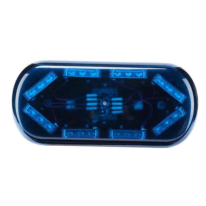 Mini barra de luces LED de emergencia de advertencia de caja azul